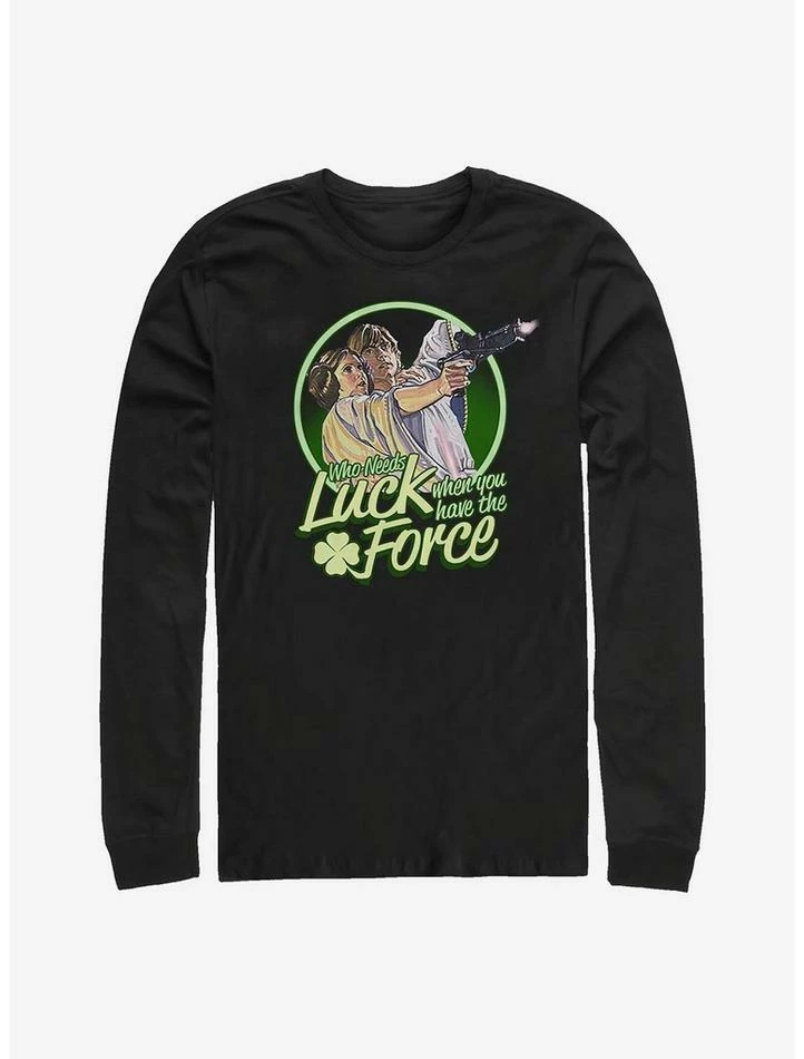 Flash Sale 👏 Star Wars Luck Force Long-Sleeve T-Shirt 😍 3 Flash Sale 👏 Star Wars Luck Force Long-Sleeve T-Shirt 😍
