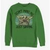 Best reviews of 🥰 Star Wars The Mandalorian The Child Just Sipping Crew Sweatshirt 👍 -Star Wars Clothing Sales 15928426 hi