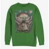 Budget 🛒 Star Wars The Mandalorian The Child Sipping Night Sky Crew Sweatshirt 🔔 -Star Wars Clothing Sales 15928471 hi