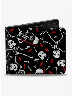 Budget 🛒 Star Wars 🧛 Halloween Darth Vader Stormtrooper Skeletons Bifold Wallet 🌟