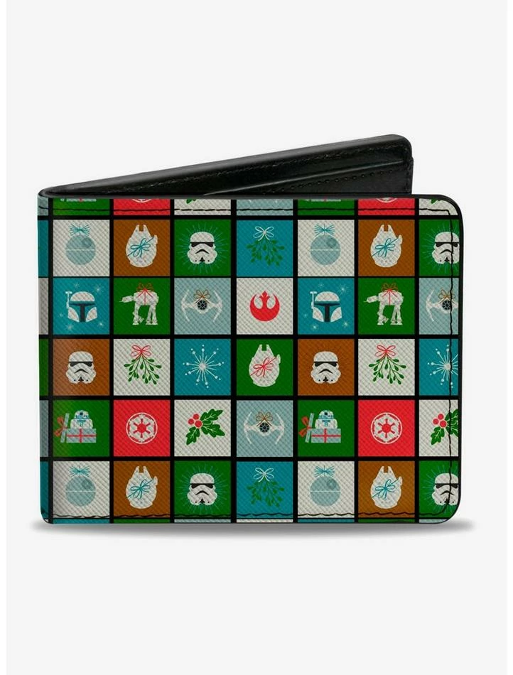 Wholesale ✔️ Star Wars Holiday Season Icons Bifold Wallet 😀 3 Wholesale ✔️ Star Wars Holiday Season Icons Bifold Wallet 😀