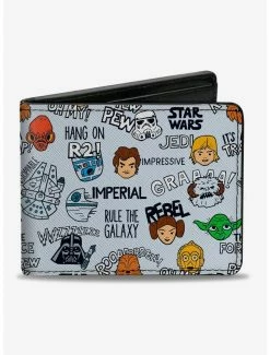 New 😉 Star Wars Quotes Cartoon Bifold Wallet 🛒