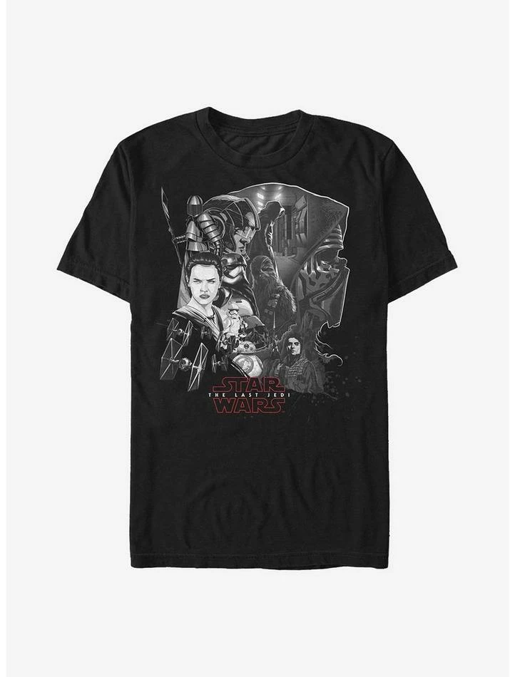 Outlet 💯 Star Wars: The Last Jedi Poster T-Shirt ⌛ 3 Outlet 💯 Star Wars: The Last Jedi Poster T-Shirt ⌛