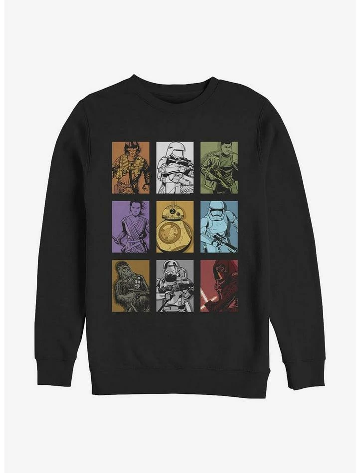 Budget ๐ Star Wars: The Force Awakens Nine Box Crew Sweatshirt โญ 3 Budget ๐ Star Wars: The Force Awakens Nine Box Crew Sweatshirt โญ