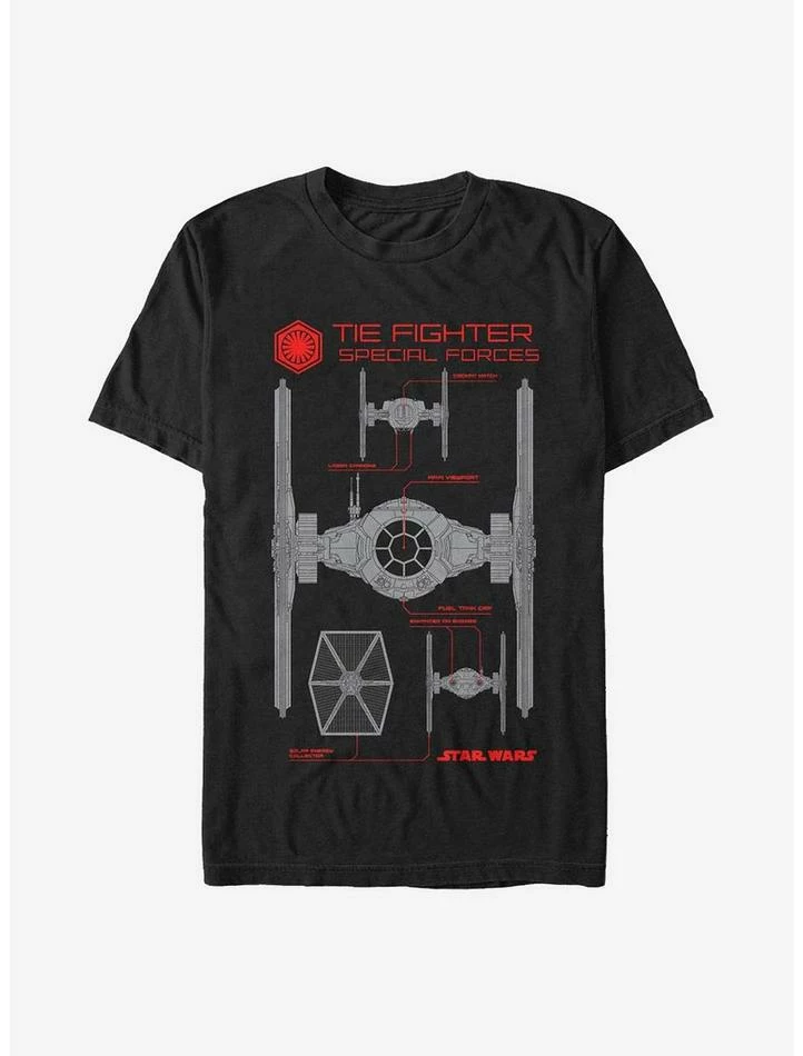 Discount ๐ Star Wars: The Force Awakens Tie Fighter Special Forces T-Shirt ๐ 3 Discount ๐ Star Wars: The Force Awakens Tie Fighter Special Forces T-Shirt ๐