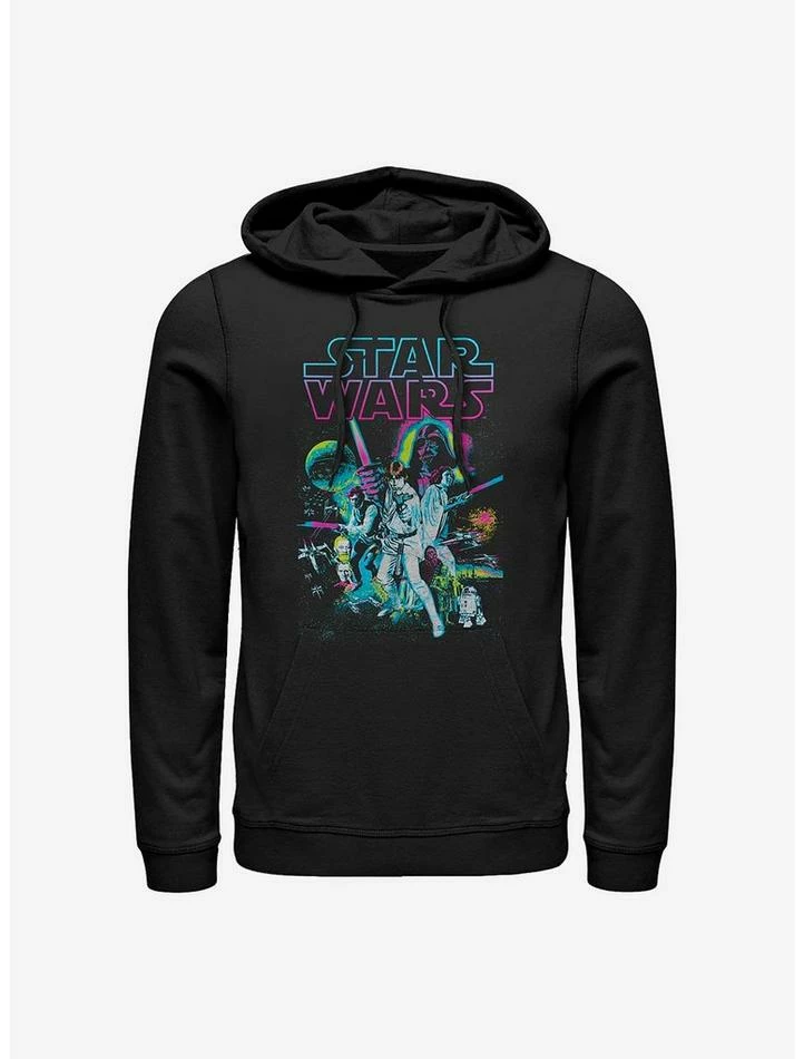 New 🔔 Star Wars Neon Hope Hoodie 🎁 3 New 🔔 Star Wars Neon Hope Hoodie 🎁