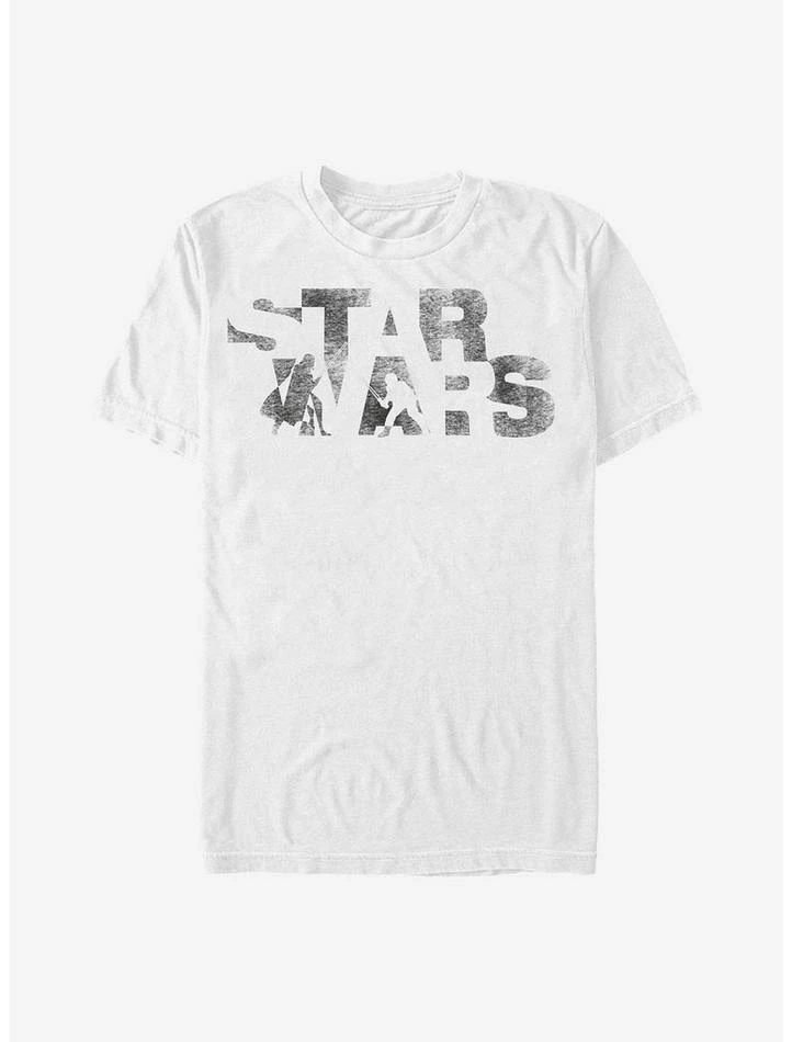 Hot Sale 😀 Star Wars Cut Out Logo T-Shirt 🤩 3 Hot Sale 😀 Star Wars Cut Out Logo T-Shirt 🤩