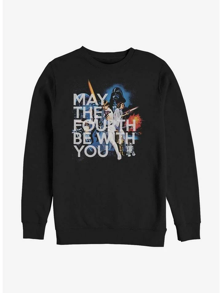 Hot Sale ๐ Star Wars Original May The Fourth Crew Sweatshirt ๐งจ 3 Hot Sale ๐ Star Wars Original May The Fourth Crew Sweatshirt ๐งจ