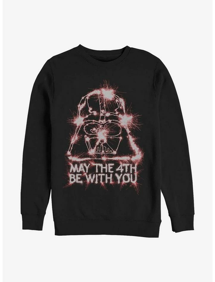 Outlet 🤩 Star Wars Sparkler May The Fourth Crew Sweatshirt 🔔 3 Outlet 🤩 Star Wars Sparkler May The Fourth Crew Sweatshirt 🔔