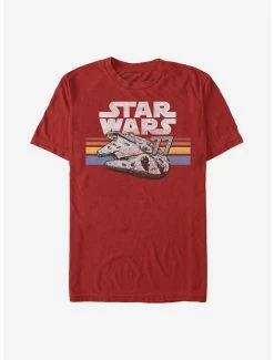 Hot Sale 👍 Star Wars Vintage Falcon Stripes T-Shirt ⌛ -Star Wars Clothing Sales 16042932 hi