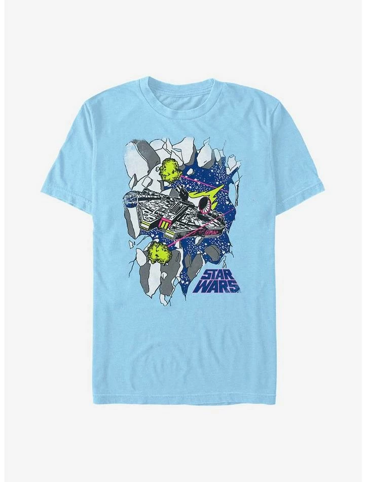Discount 🎁 Star Wars Falcon Break Through T-Shirt 😍 3 Discount 🎁 Star Wars Falcon Break Through T-Shirt 😍