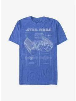 Brand new 🛒 Star Wars TIE Fighter Blueprint T-Shirt 🤩 -Star Wars Clothing Sales 16322219 hi