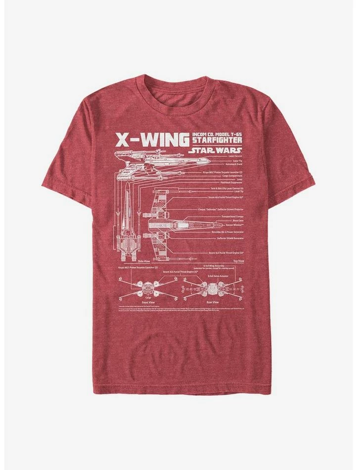 Cheap โ Star Wars X-Wing Schematics T-Shirt ๐งจ 3 Cheap โ Star Wars X-Wing Schematics T-Shirt ๐งจ