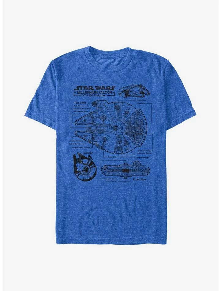 Brand new π Star Wars Falcon Schematic T-Shirt π 6 Brand new π Star Wars Falcon Schematic T-Shirt π - Image 4
