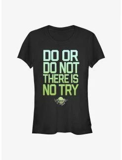 Best deal ❤️ Star Wars Do Or Do Not, There Is No Try Yoda 👧 Girls T-Shirt 🛒