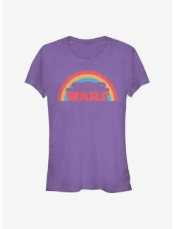 Discount ⌛ Star Wars Rainbow Star Wars 👧 Girls T-Shirt 😀