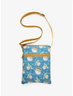 Best Pirce 🛒 Loungefly Star Wars The Mandalorian Chibi The Child Passport Crossbody Bag 🎁