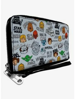 Cheapest 🎉 Star Wars Cartoon Zip Around Wallet ⭐