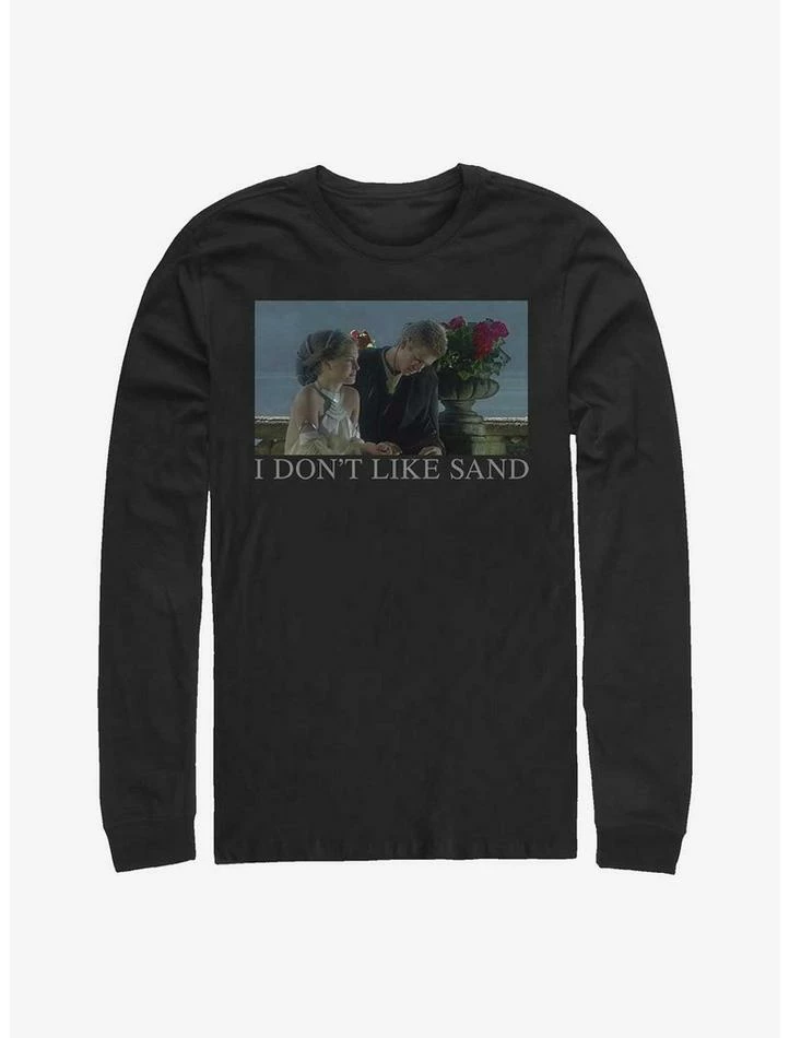 Promo ✨ Star Wars Padme & Anakin I Don't Like Sand Meme Long-Sleeve T-Shirt 👍 3 Promo ✨ Star Wars Padme & Anakin I Don't Like Sand Meme Long-Sleeve T-Shirt 👍