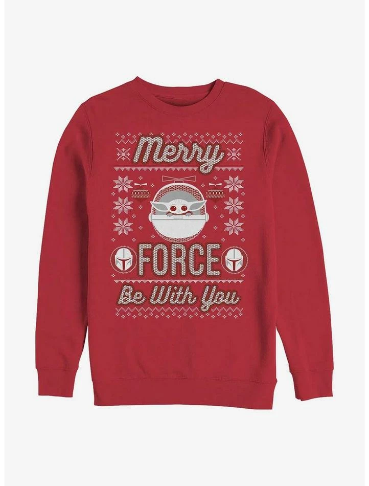 Best Pirce ๐งจ Star Wars The Mandalorian Merry Force The Child Crew Sweatshirt โ๏ธ 3 Best Pirce ๐งจ Star Wars The Mandalorian Merry Force The Child Crew Sweatshirt โ๏ธ