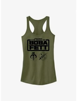 Deals 🛒 Star Wars The Book Of Boba Fett Boba Fett Armor Logo 👧 Girls Tank Top 💯