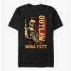 Deals 😍 Star Wars The Book Of Boba Fett Outlaw Boba Fett T-Shirt 😍 -Star Wars Clothing Sales 17161176 hi