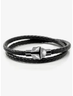 Wholesale 😍 Star Wars The Mandalorian Helmet Double Wrap Stainless Steel Bracelet ✔️