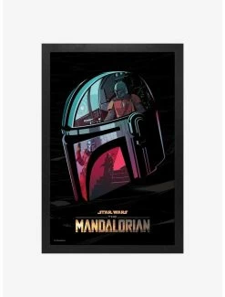 Best deal 🎉 Star Wars The Mandalorian Helmet Scenes Framed Wood Wall Art ❤️