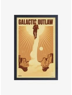 Best deal 💯 Star Wars Book of Boba Fett Outlaw Framed Wood Wall Art 🥰