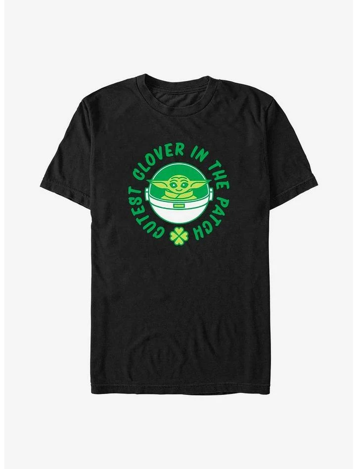 Wholesale 👍 Star Wars The Mandalorian Clover Patch T-Shirt ⌛ 3 Wholesale 👍 Star Wars The Mandalorian Clover Patch T-Shirt ⌛