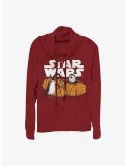 Brand new 👏 Star Wars: The Last Jedi Pumpkin Patch Porg 👧 Girls Cowl Neck Long Sleeve Top 😍
