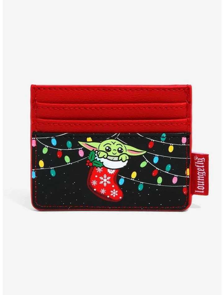 New 🌟 Loungefly Star Wars The Mandalorian Holiday Grogu Cardholder ⭐ 3 New 🌟 Loungefly Star Wars The Mandalorian Holiday Grogu Cardholder ⭐ - Image 2