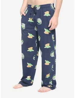 New 🎁 Star Wars The Mandalorian Grogu Allover Print Pajama Pants ✨