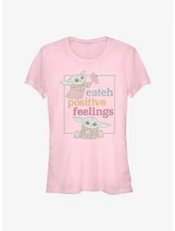 Discount 🔥 Star Wars The Mandalorian Positive Feelings 👧 Girls T-Shirt 🔥