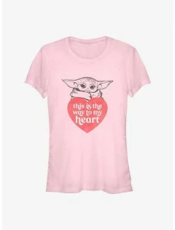 Best deal 💯 Star Wars The Mandalorian Valentine's Day Way To My Heart 👧 Girls T-Shirt ✨