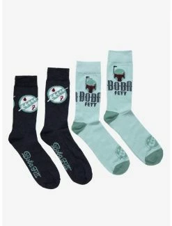 Coupon ๐ Star Wars Boba Fett Crew ๐งฆ Socks 2 Pair ๐
