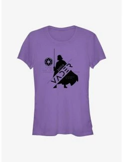 Best reviews of 🔥 Star Wars Obi-Wan Kenobi Vader Silhouette 👧 Girls T-Shirt 😍