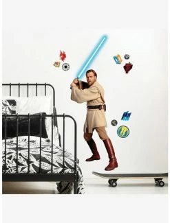 Cheap 💯 Star Wars Classic Obi-Wan Peel & Stick Giant Wall Decals ❤️ -Star Wars Clothing Sales 19334048 av3