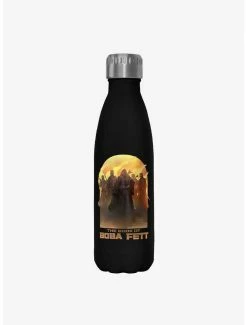 Best Pirce 🛒 Star Wars The Book of Boba Fett Leading By Example Black Stainless Steel Water Bottle 🌟