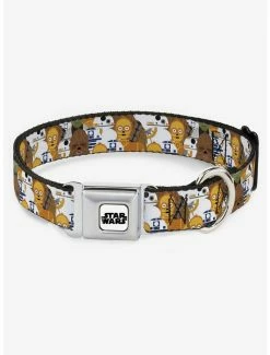 Best reviews of ❤️ Star Wars Character Poses Stacked Yellow Seatbelt Buckle 🐶 Dog Collar ⭐