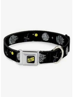 Outlet 🧨 Star Wars Death Star Millennium Falcon Seatbelt Buckle 🦮 Dog Collar 😍