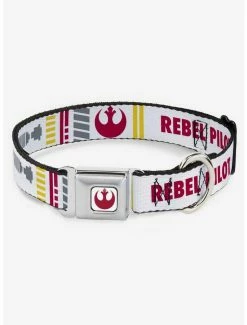 Discount ✨ Star Wars Rebel Pilot Rebel Alliance Insignia X Wing Fighter Seatbelt Buckle 🦮 Dog Collar 🤩