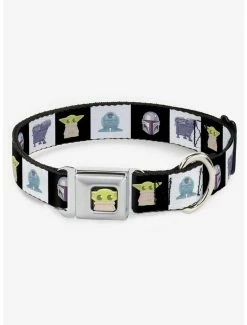 Deals 💯 Star Wars The Mandalorian 4 Character Pose Seatbelt Buckle 🐶 Dog Collar 🤩