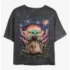Brand new 😍 Star Wars The Mandalorian Sipping Starries Mineral Wash Crop 👧 Girls T-Shirt ✔️ -Star Wars Clothing Sales 19939401 hi