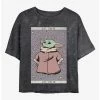 Discount 🔥 Star Wars The Mandalorian The Child Tarot Mineral Wash Crop 👧 Girls T-Shirt ⭐ -Star Wars Clothing Sales 19939422 hi