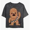 Brand new ✔️ Star Wars Chewie Cutie Mineral Wash Crop 👧 Girls T-Shirt ❤️ -Star Wars Clothing Sales 19939492 hi