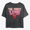 Coupon 🧨 Star Wars Strong Force Mineral Wash Crop 👧 Girls T-Shirt 🎁 -Star Wars Clothing Sales 19939660 hi