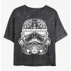 Outlet 🤩 Star Wars Sugar Skull Trooper Mineral Wash Crop 👧 Girls T-Shirt 🎉 -Star Wars Clothing Sales 19939667 hi