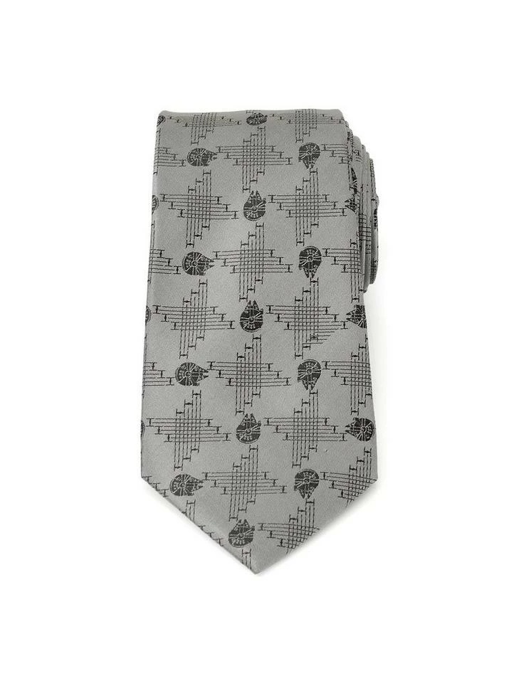 New 🥰 Star Wars Millennium Falcon Gray Men's Tie 🧨 5 New 🥰 Star Wars Millennium Falcon Gray Men's Tie 🧨 - Image 3