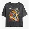 Coupon 🥰 Star Wars Force Hunter Mineral Wash 👧 Girls Crop T-Shirt 🌟